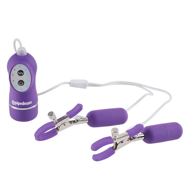 Зажимы с вибрацией на соски 10-Function Vibrating Nipple Clamps