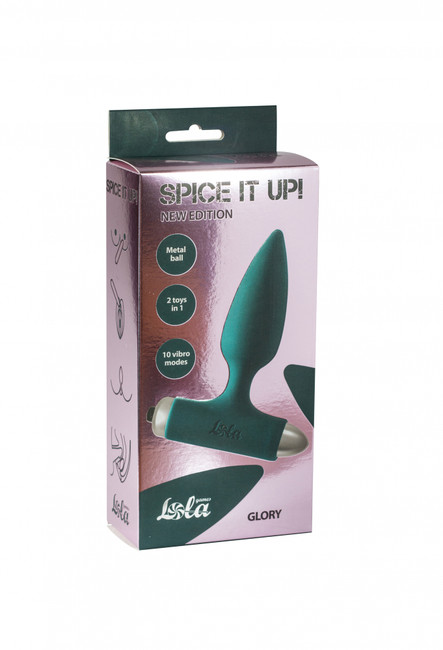 Анальная пробка с вибрацией Spice it up New Edition Glory green