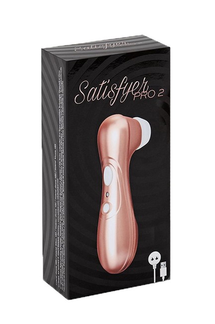 Вакуум-волновой бесконтактный клиторальный стимулятор Satisfyer PRO 2 (11 режимов , розово-золотой с белым )